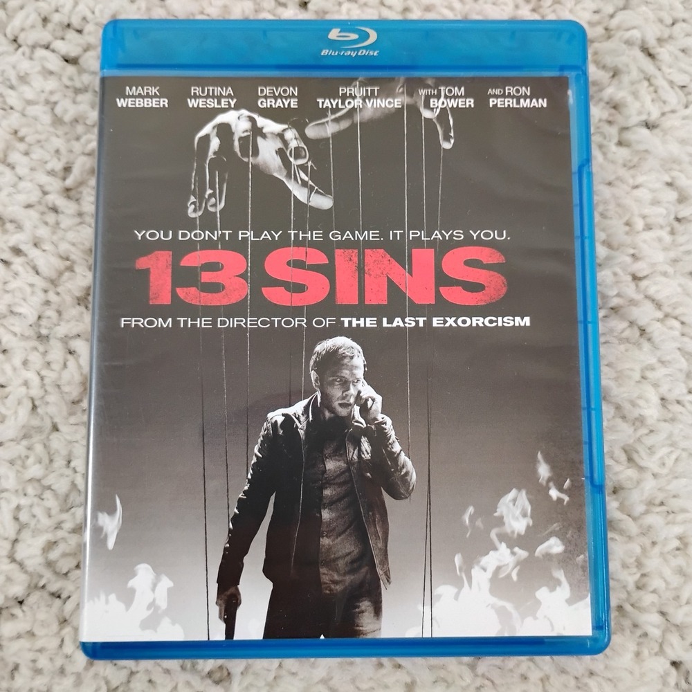 13 Sins Blu-ray 2014 Mark Webber Ron Perlman Horror Thriller Movie Psychological